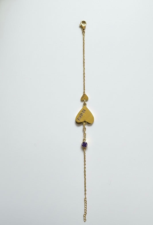 Bracelet 700 Heart with a Zirconia stone