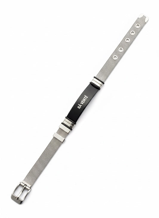 Watch Bracelet 715 Mono Black Silver